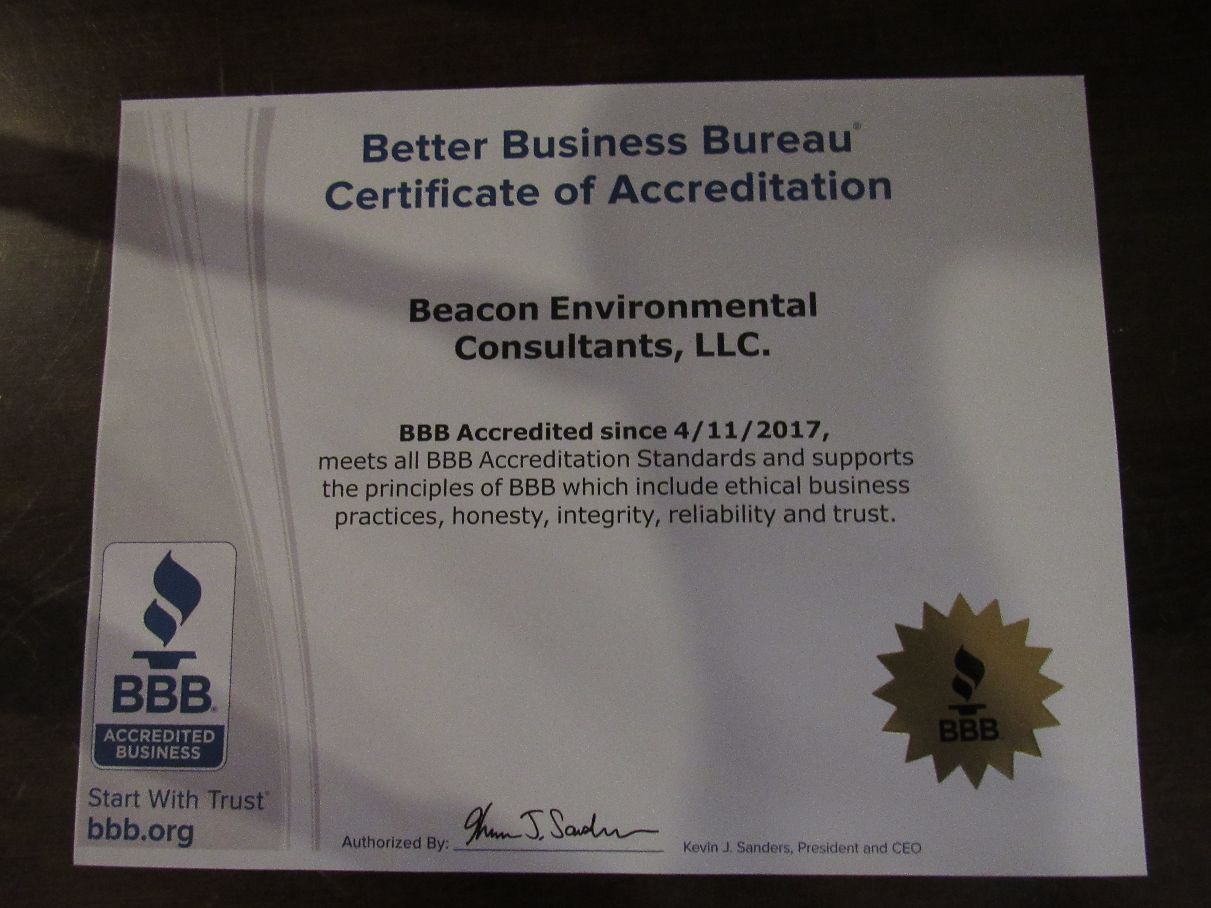BBB-Certificate