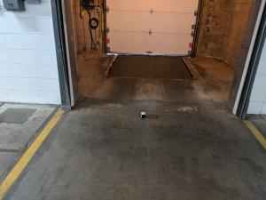 Wipe sample near loading dock