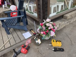 Soil vapor sampling at a former gas station.